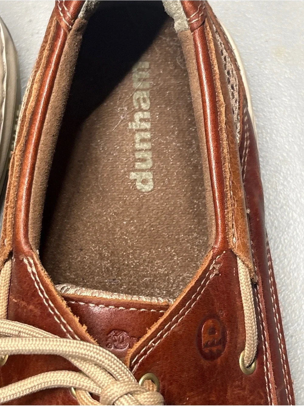 Dunham Captain Men's Size 10.5 Boat Shoes Brown Leather Non-slip Comfort